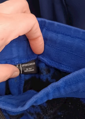 Mavi Tie-Dye Desenli Erkek Polar Sweatshirt - Görsel 4