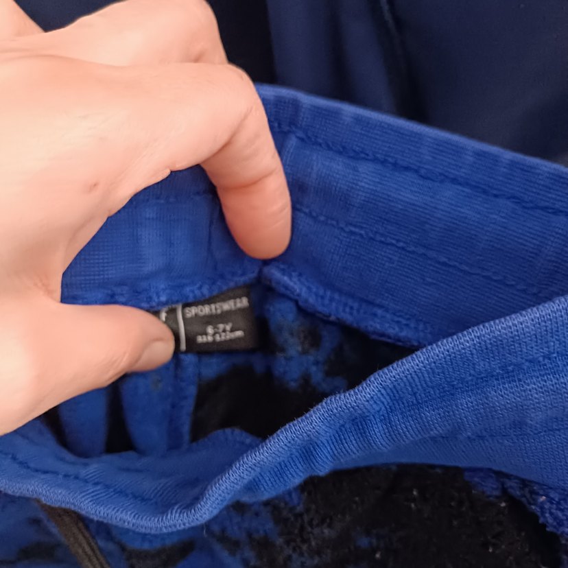 Mavi Tie-Dye Desenli Erkek Polar Sweatshirt - Görsel 4