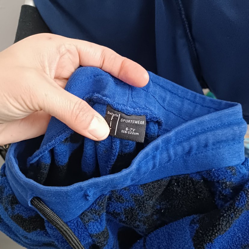 Mavi Tie-Dye Desenli Erkek Polar Sweatshirt - Görsel 5