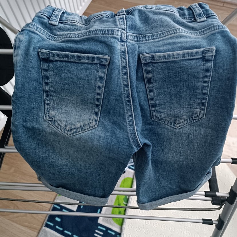 Erkek Çocuk Mavi Dar Kesim Kot Şort - Görsel 2