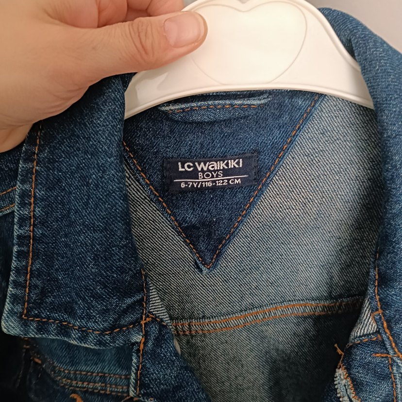 Düğmeli Koyu Mavi Kadın Denim Ceket - Görsel 3
