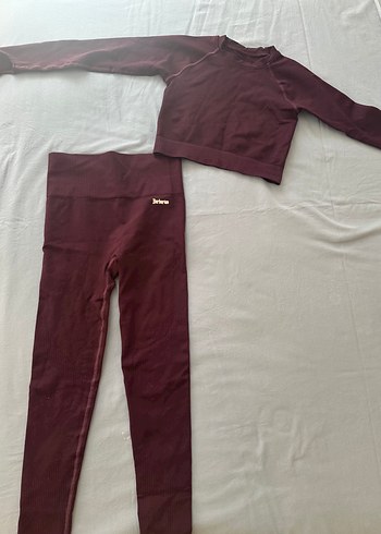 Bordo Kadın Spor Tayt Ust takim