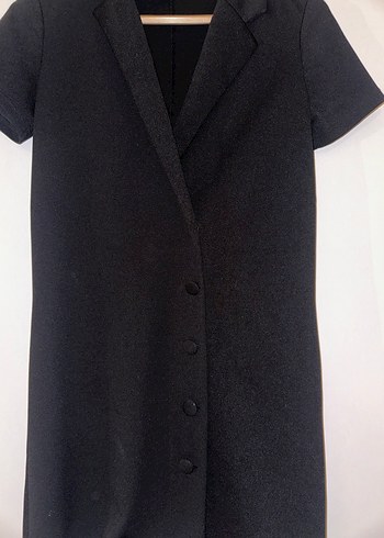 Zara Siyah Düğmeli elbise - Görsel 3