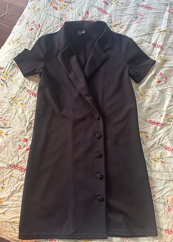 Zara Siyah Düğmeli elbise - Görsel 2