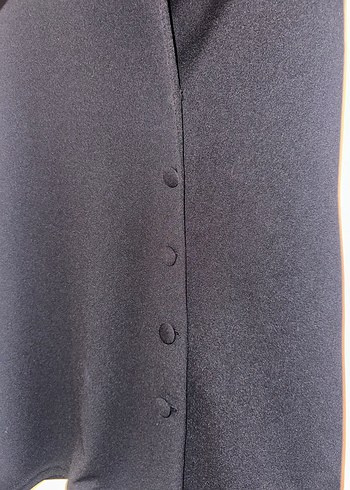 Zara Siyah Düğmeli elbise - Görsel 6