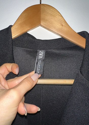 Zara Siyah Düğmeli elbise - Görsel 5