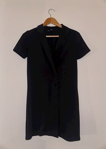 Zara Siyah Düğmeli elbise - Görsel 4