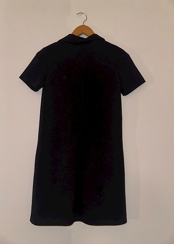 Zara Siyah Düğmeli elbise - Görsel 7