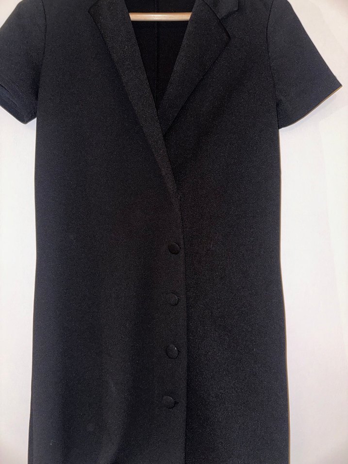 Zara Siyah Düğmeli elbise - Görsel 3