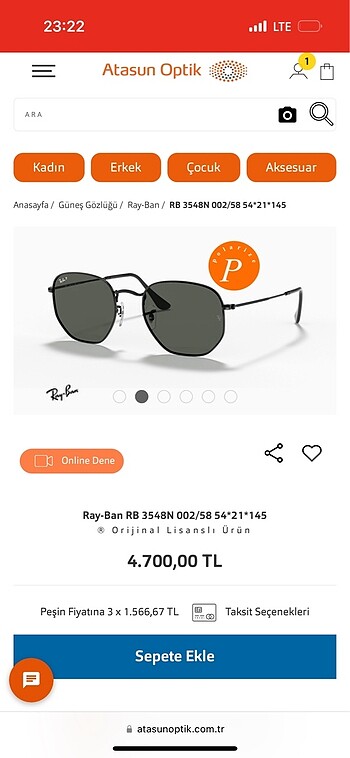 rayban erkek gozluk