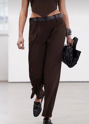 Kahverengi Kumaş Pantolon - Görsel 2