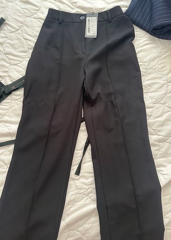 Trendyol & Milla Düğmeli Siyah Kadın Kumaş Pantolon