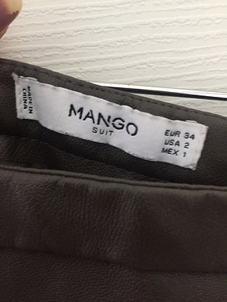 Mango mango siyah deri etek