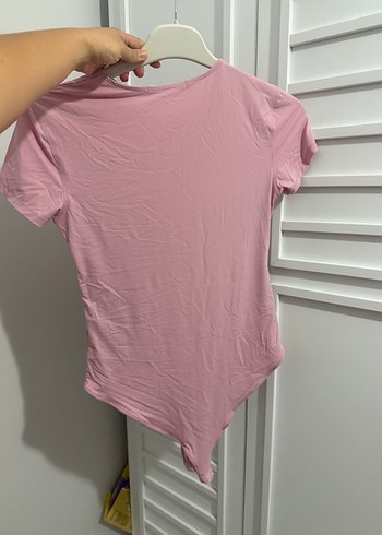 Pull and Bear Kadın Pembe Kısa Kollu Basic Body