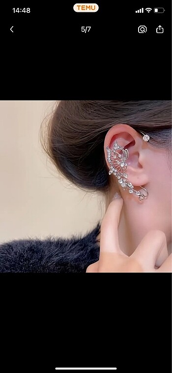 Beden Bir adet earcuff fairycore