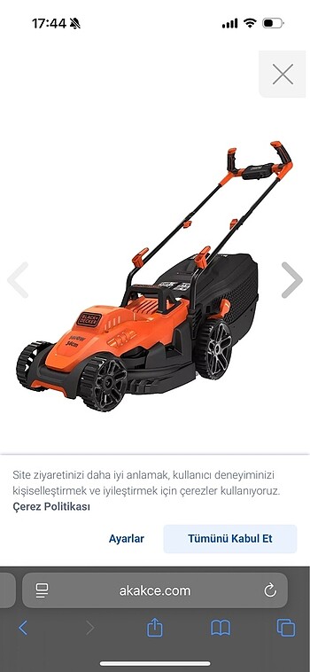 Black decker elektrikli çim biçme makinesi