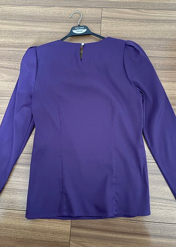 İpekyol Mor Uzun Kollu Fırfırlı Kadın Bluz - Görsel 5