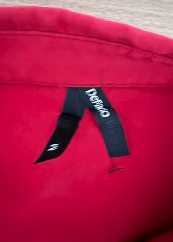 Kırmızı Uzun Kollu Kadın Gömlek - Görsel 2