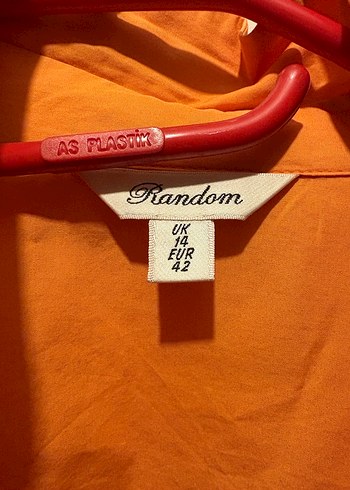 Kadın Turuncu Pilili Uzun Kollu Gömlek - Görsel 2