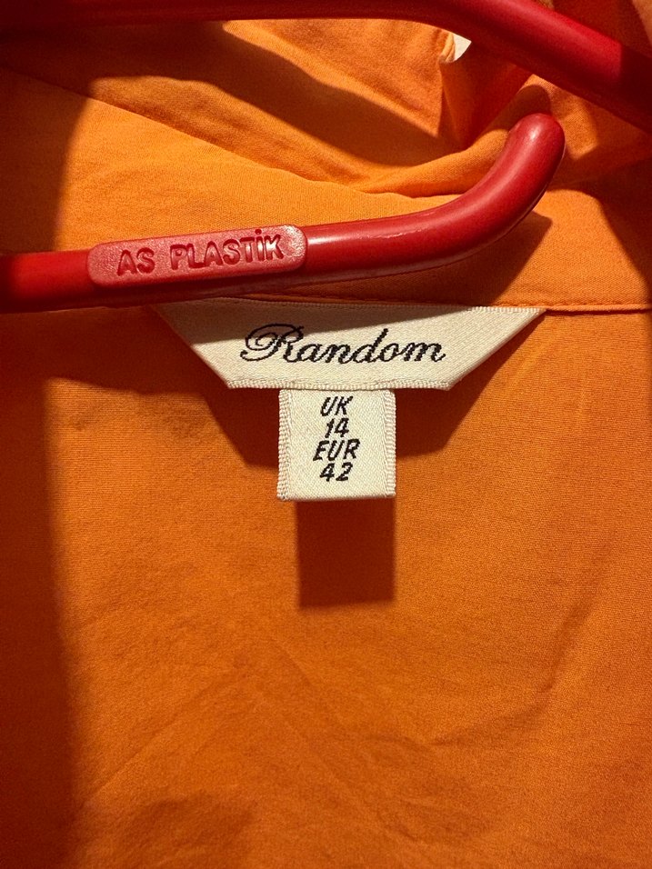 Kadın Turuncu Pilili Uzun Kollu Gömlek - Görsel 2