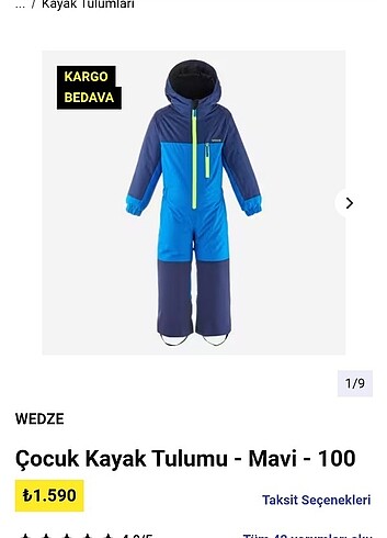 Decathlon kayak tulumu ünisex