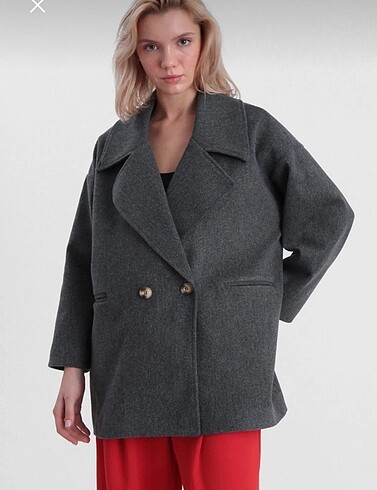 universal Beden Oversize Vintage Antrasit Kaban