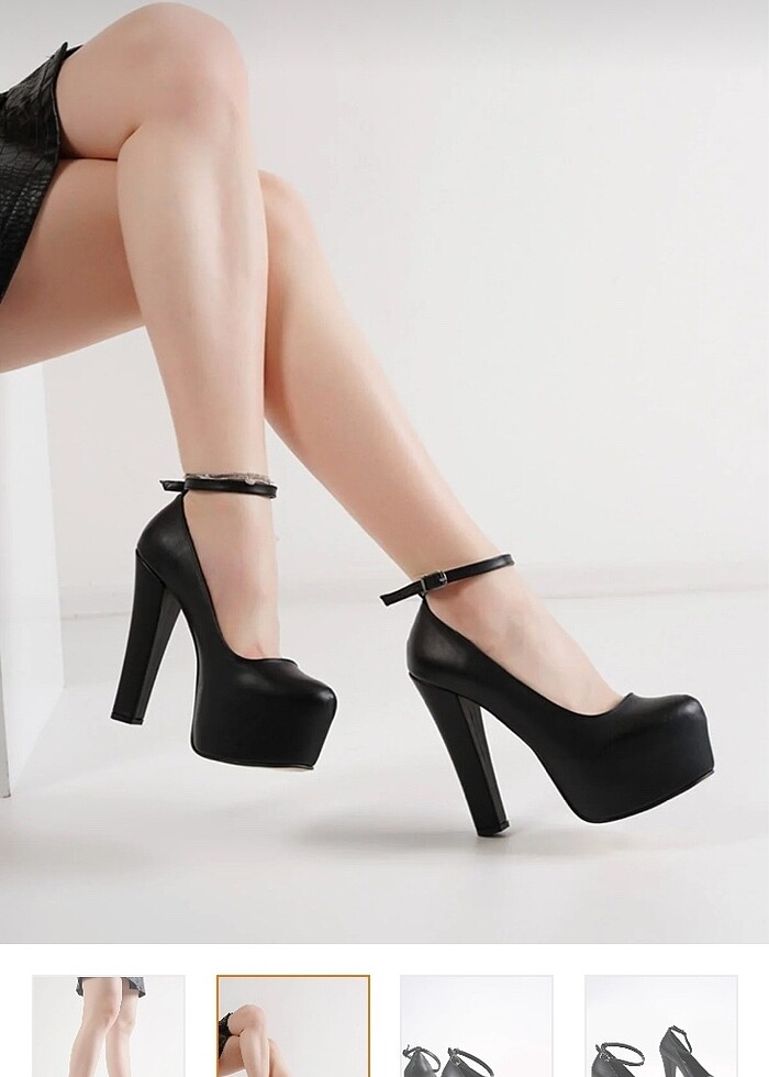 Deri Topuklu Ayakkabı - Görsel 2