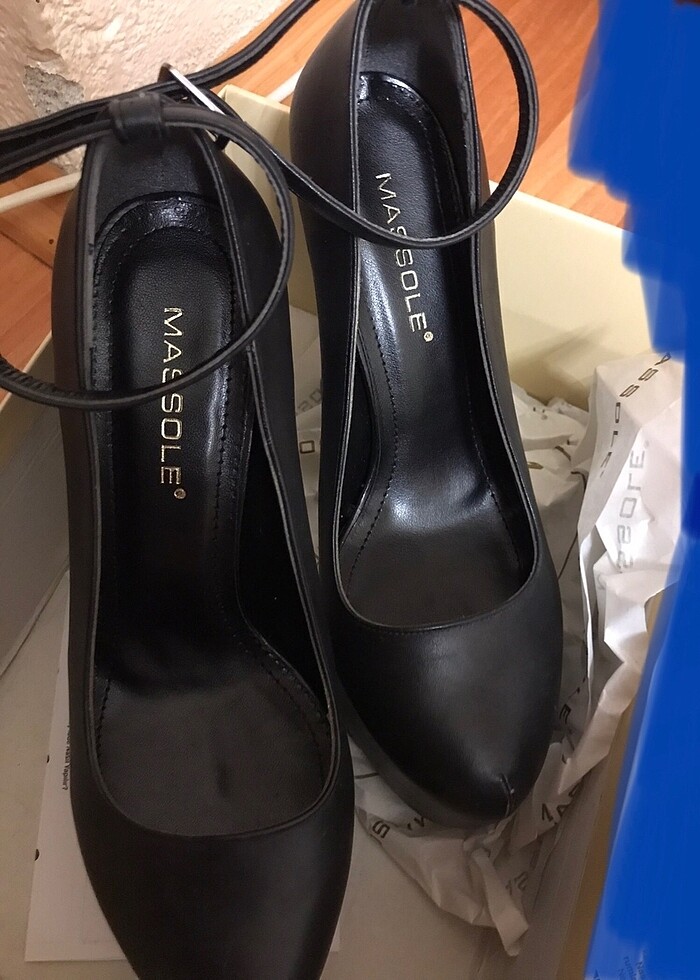 Deri Topuklu Ayakkabı - Görsel 5