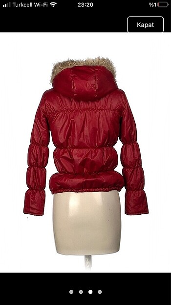 Kırmızı Şişme Mont - Görsel 3