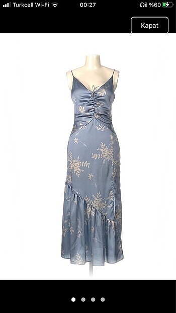 Zarif Lolita Vintage Saten Elbise