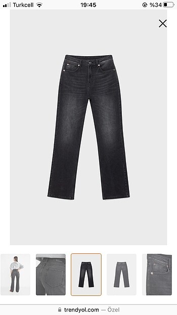 Stradivarius D98 straight fit vintage jean - Görsel 9