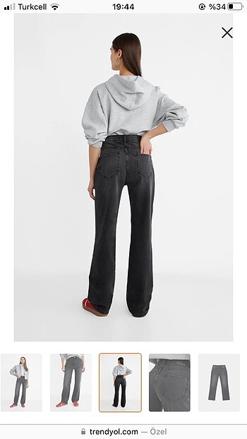 Stradivarius D98 straight fit vintage jean - Görsel 8