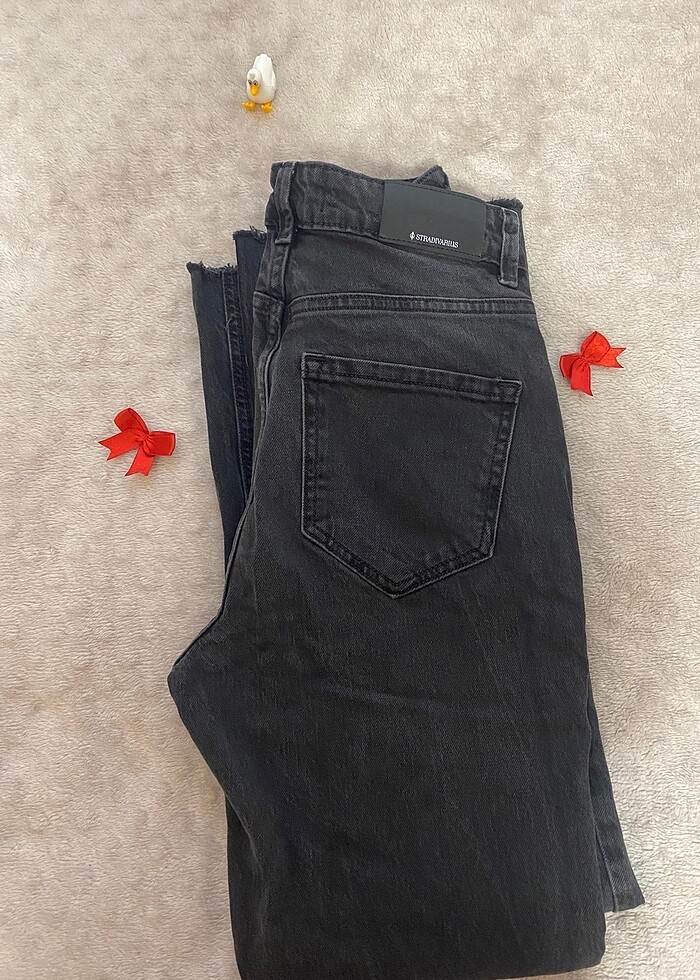 Stradivarius D98 straight fit vintage jean - Görsel 5