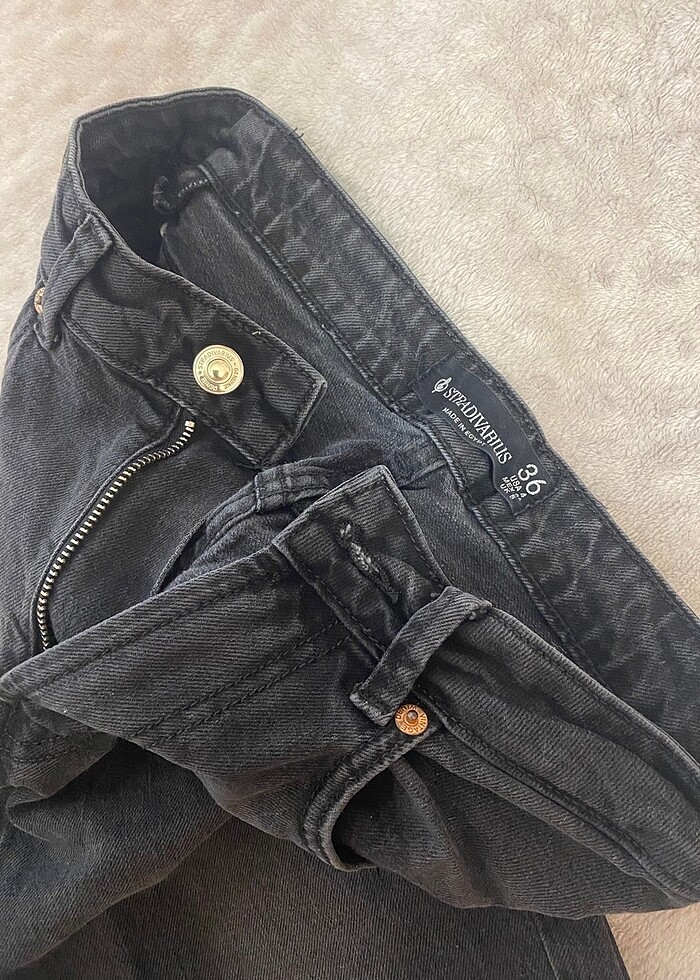 Stradivarius D98 straight fit vintage jean - Görsel 4