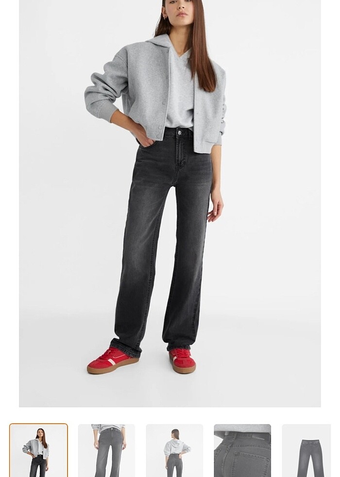 Stradivarius D98 straight fit vintage jean - Görsel 2