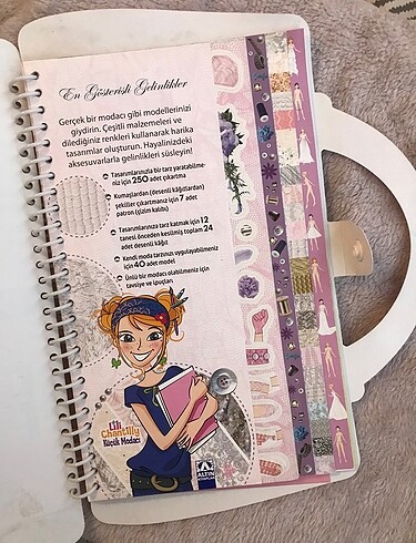 Kız çocuk çok çeşitli modacı defteri