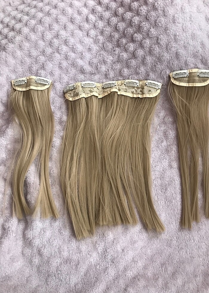 Küllü Sarı Yarım Ay Çok Gerçekçi Çıtçıt Peruk - Görsel 2