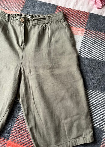 Kadın Keten Kemerli Mini Şort - Görsel 7