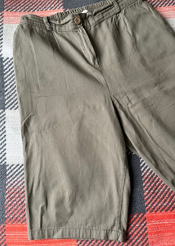 Kadın Keten Kemerli Mini Şort - Görsel 6