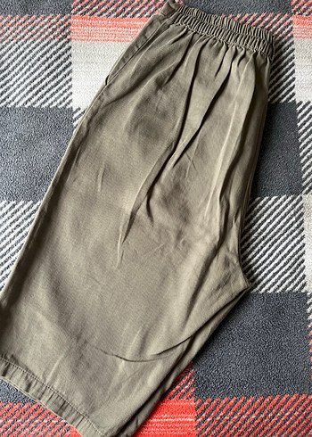 Kadın Keten Kemerli Mini Şort - Görsel 9