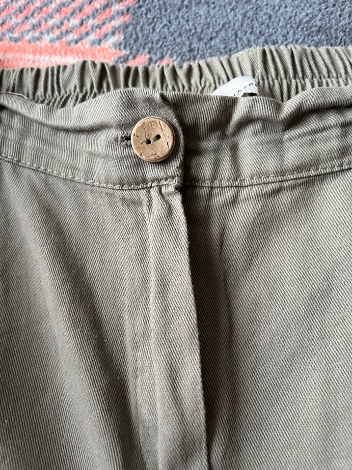 Kadın Keten Kemerli Mini Şort - Görsel 4