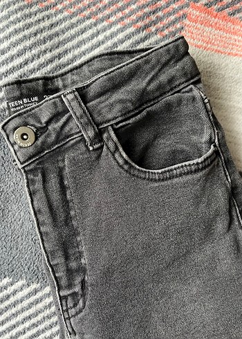 Gri Kadın Denim Jean Pantolon - Görsel 2