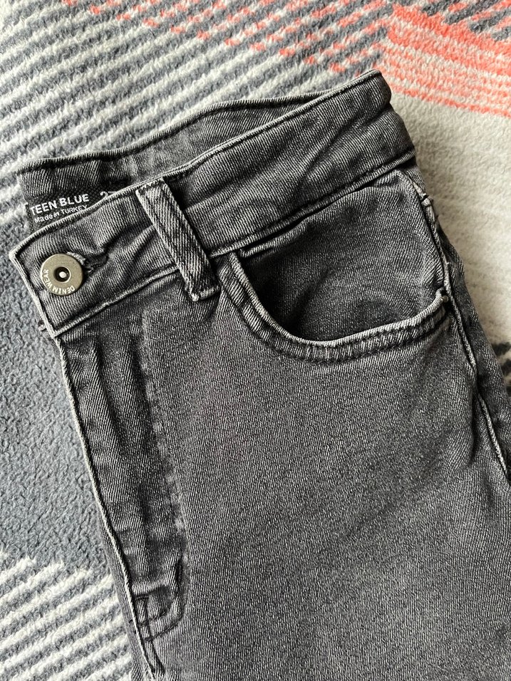 Gri Kadın Denim Jean Pantolon - Görsel 2