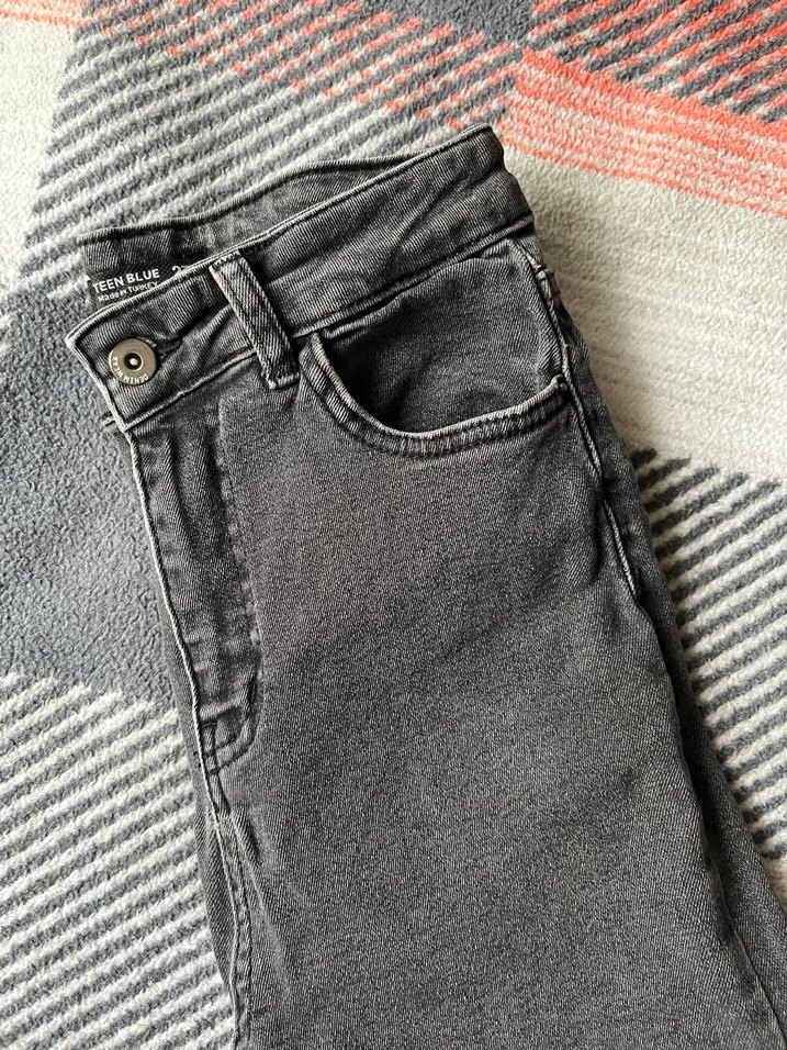 Gri Kadın Denim Jean Pantolon - Görsel 4