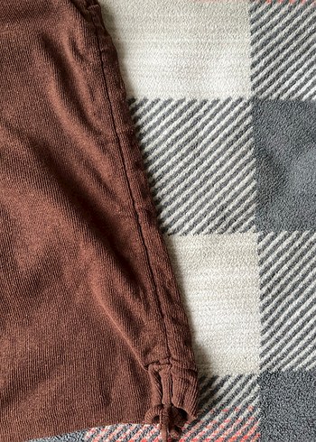 Kahverengi Kısa Kollu Hamile Kısa Tişört - Görsel 4