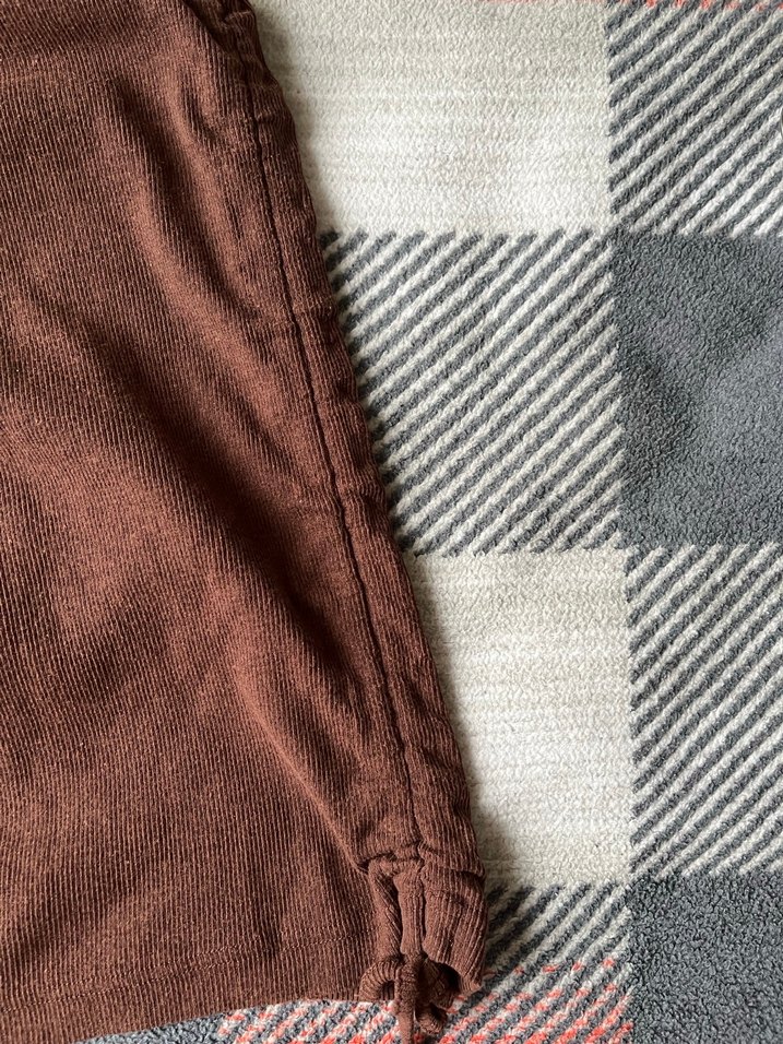 Kahverengi Kısa Kollu Hamile Kısa Tişört - Görsel 4