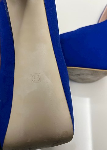 Mavi Platform Topuklu Kadın Stiletto - Görsel 7