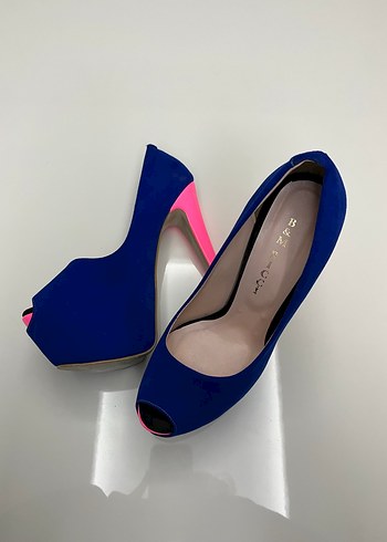 Mavi Platform Topuklu Kadın Stiletto - Görsel 2