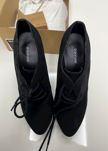 Siyah Platform Topuklu Kadın Bot - Görsel 3