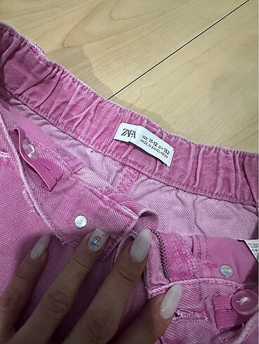 11-12 Yaş Beden pembe Renk Kot şort